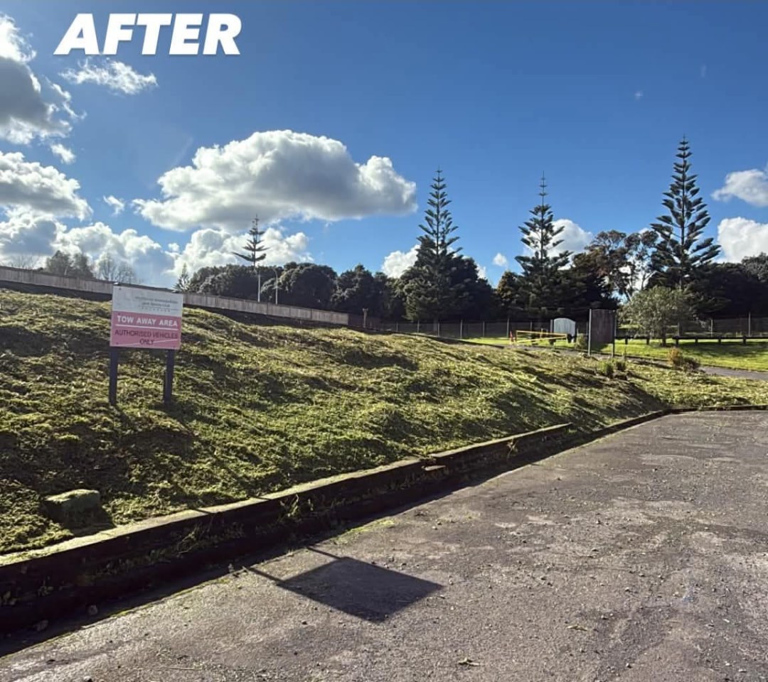 Reserve Bank Verge Mow after photo by Tauwhare Lawn Care Services